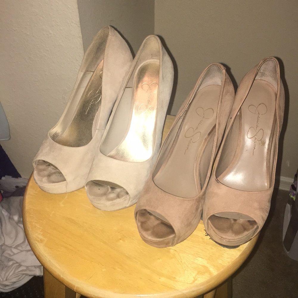 Two pairs of Jessica Simpson heels